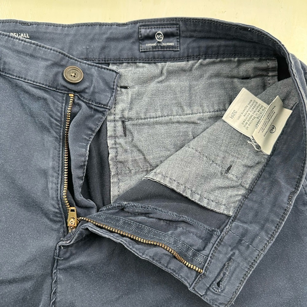 Ag Adriano Goldschmied The Marshall Slim Trousers Men‎ 32x30 Blue Chino Pants - Picture 7 of 12